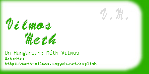 vilmos meth business card